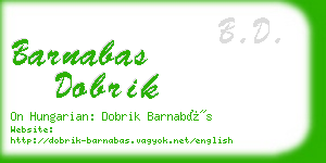 barnabas dobrik business card